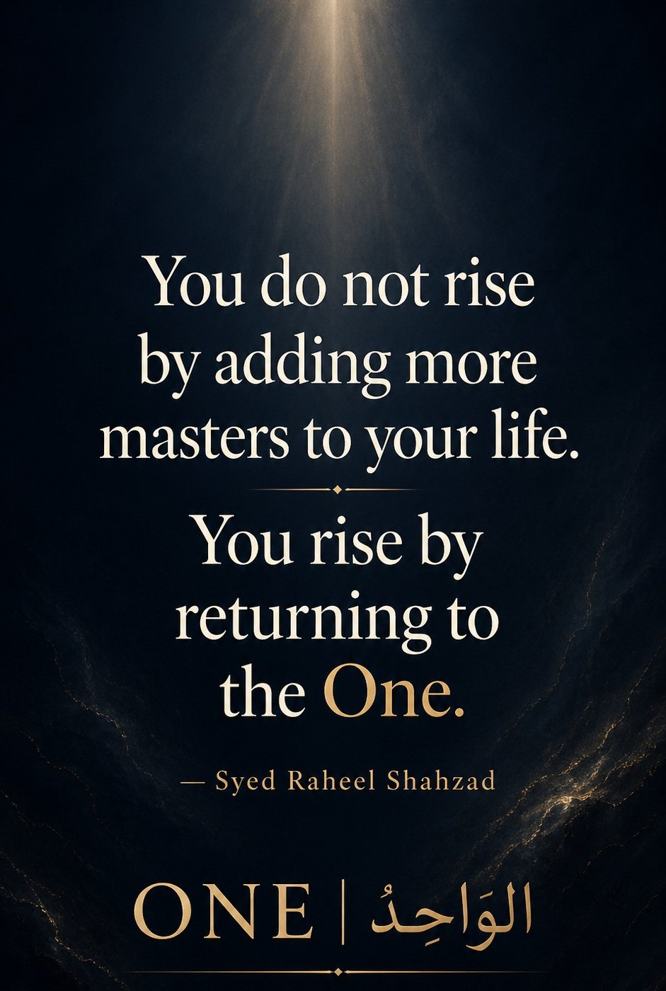 ONE Al-Wahid book by Syed Raheel Shahzad