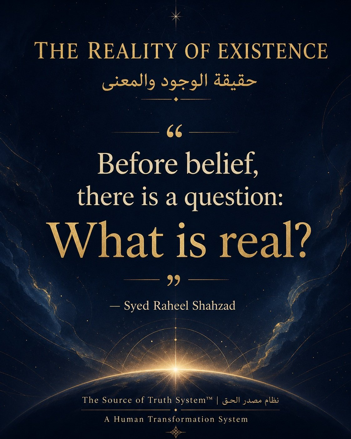 THE REALITY OF EXISTENCE book by Syed Raheel Shahzad