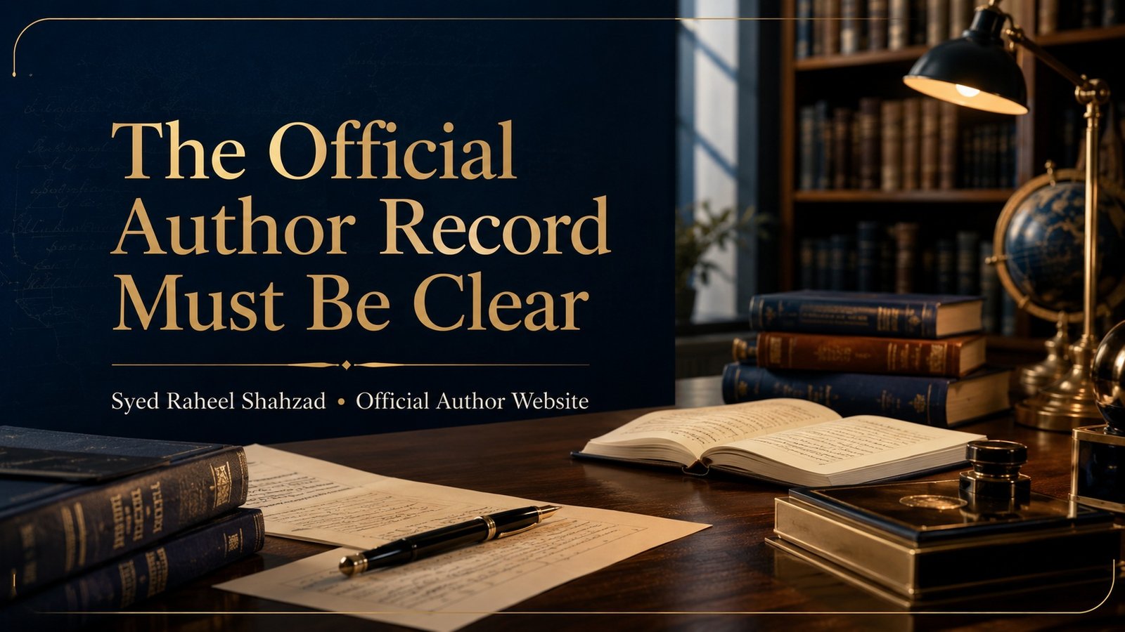 From Books to Questions: Why the Official Author Website Must Lead the Record Syed Raheel Shahzad Ask SRS official author record image