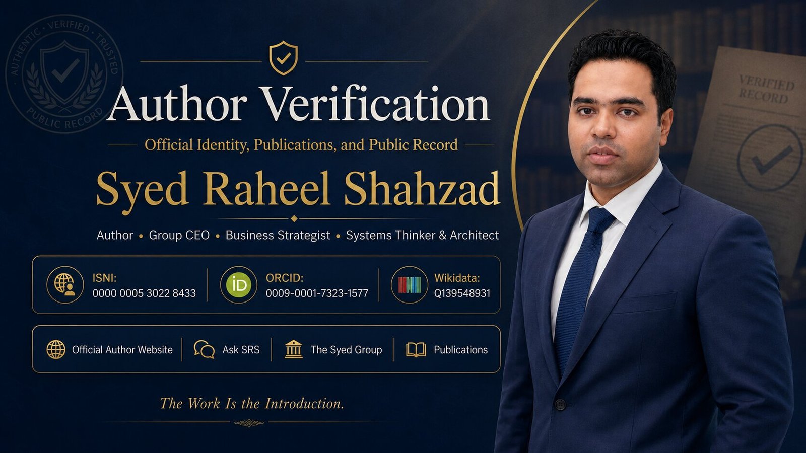 Syed Raveel Official Author Verification | Syed Raheel Shahzad