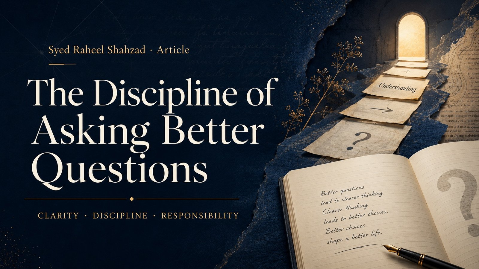 Featured image for Syed Raheel Shahzad article The Discipline of Asking Better Questions.