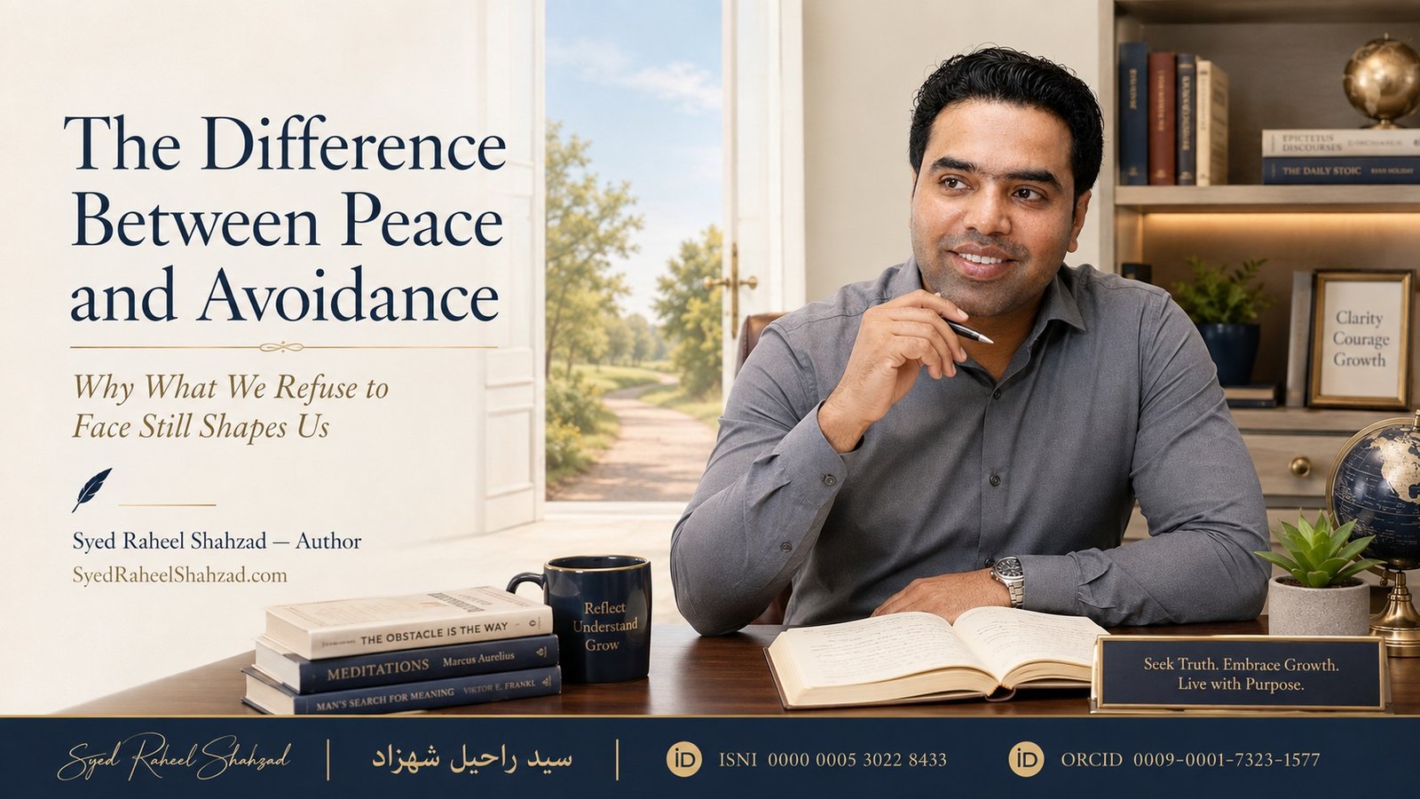 Syed Raheel Shahzad featured image for The Difference Between Peace and Avoidance, exploring self-examination, emotional courage and the hidden cost of avoidance