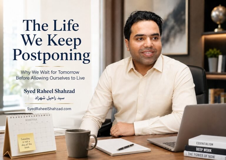 Syed Raheel Shahzad featured image for The Life We Keep Postponing about waiting for tomorrow before allowing ourselves to live