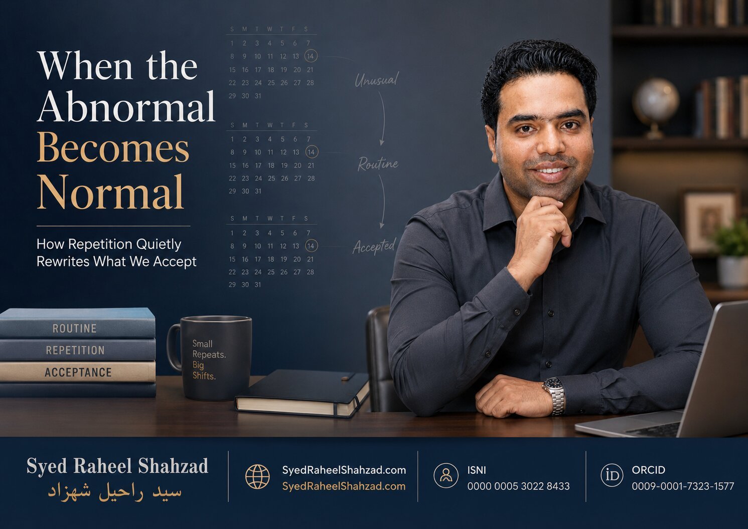 Syed Raheel Shahzad featured image for When the Abnormal Becomes Normal, exploring repetition, normalisation, human behaviour, adaptation and systems thinking