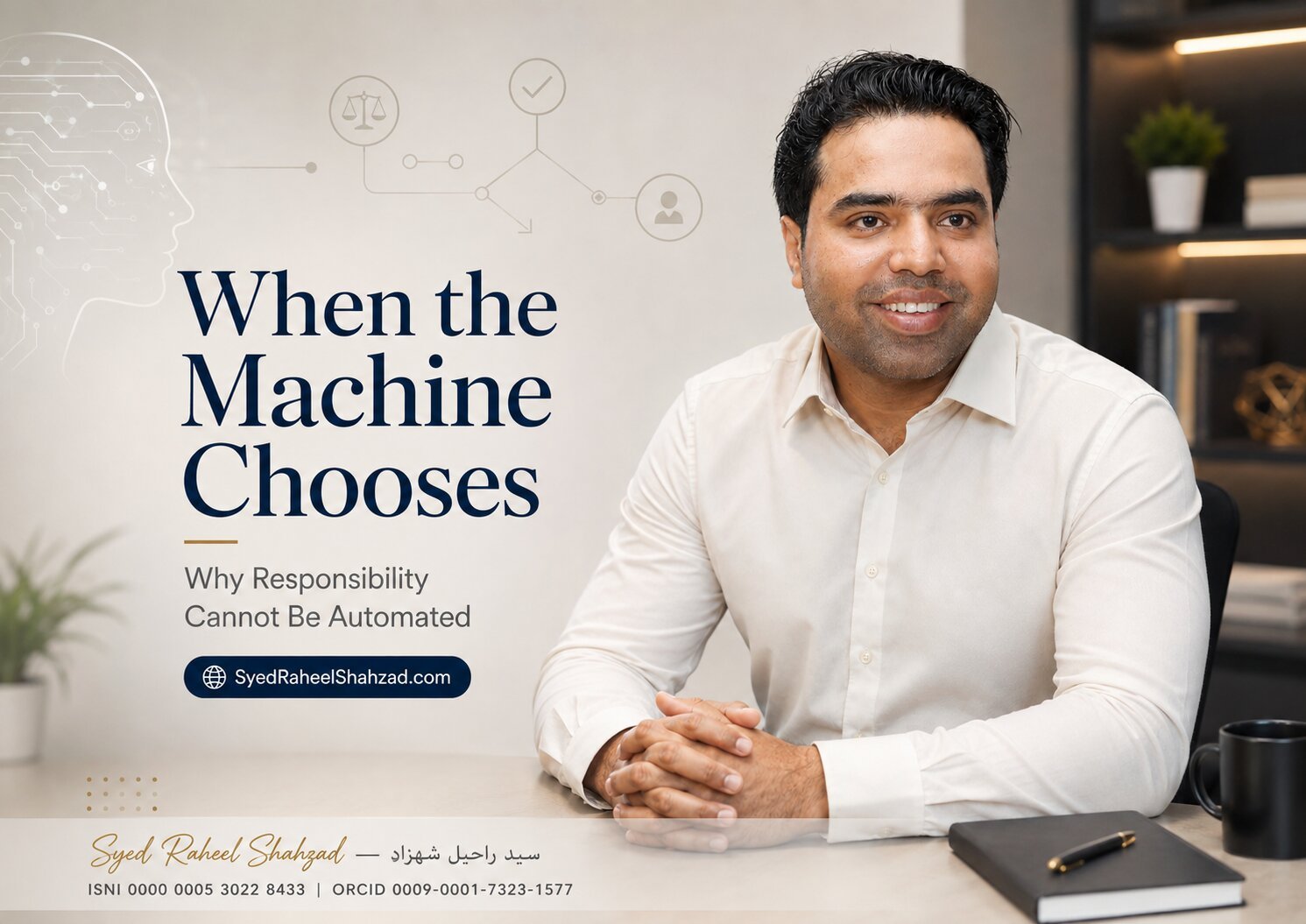 Syed Raheel Shahzad featured image for When the Machine Chooses, exploring artificial intelligence, moral agency, human responsibility, automation and philosophy of technology