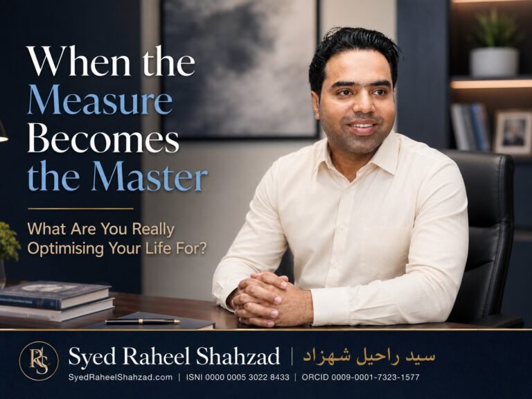 Syed Raheel Shahzad featured image for When the Measure Becomes the Master, exploring life goals, measurement, optimisation, meaning and systems thinking