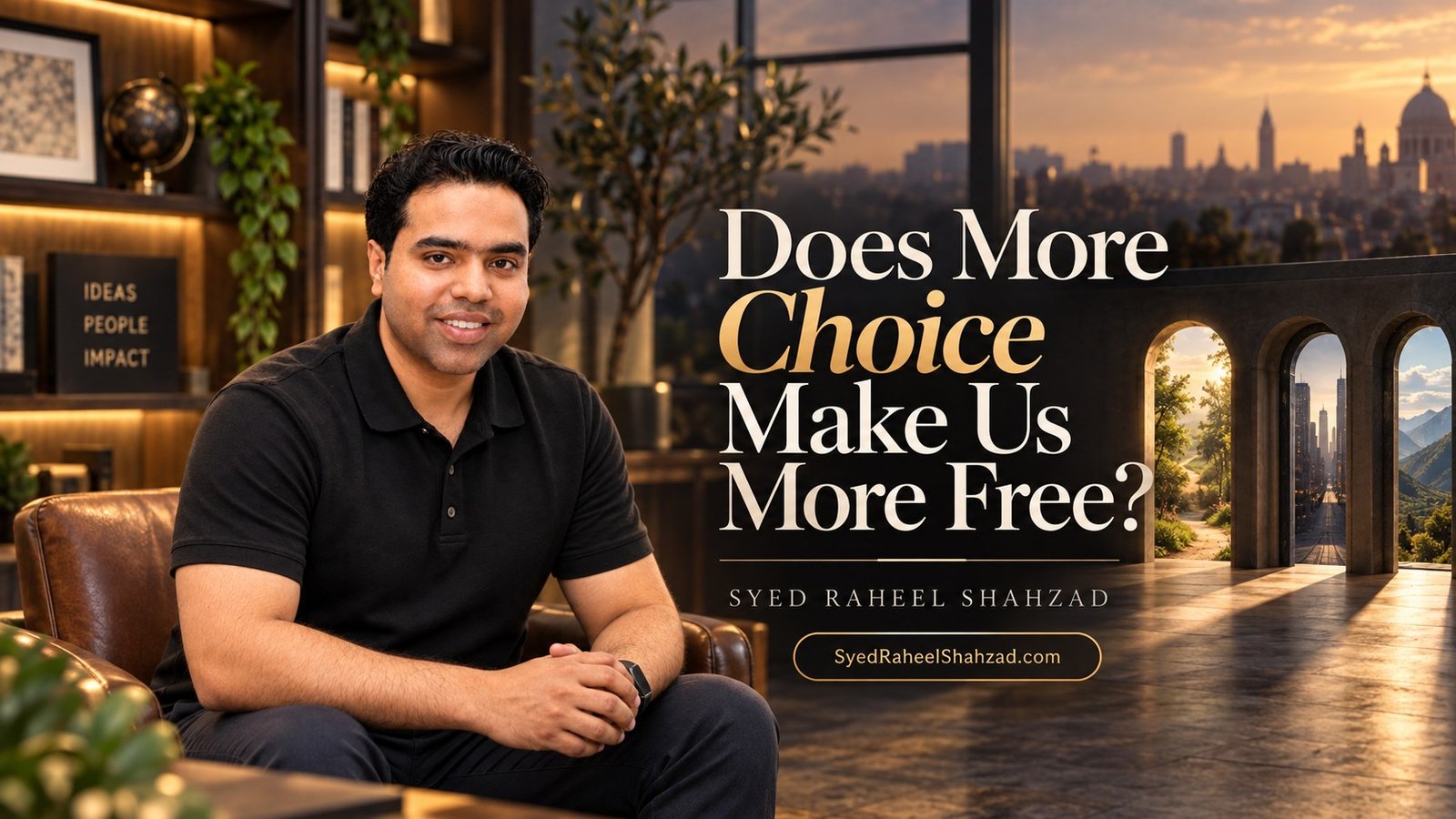 Syed Raheel Shahzad examining freedom, choice overload, autonomy, decision-making, responsibility and human agency