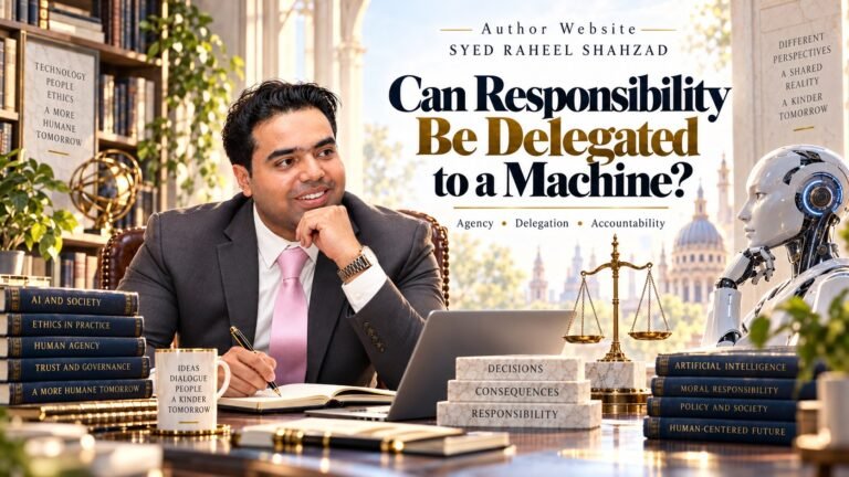 Syed Raheel Shahzad exploring artificial intelligence, delegated agency, moral responsibility, accountability and human judgment