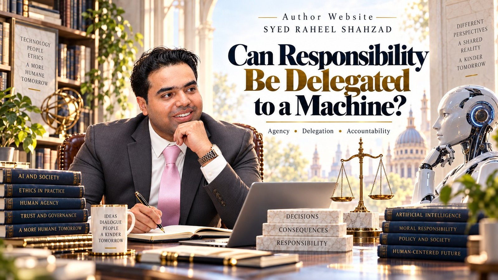 Syed Raheel Shahzad exploring artificial intelligence, delegated agency, moral responsibility, accountability and human judgment
