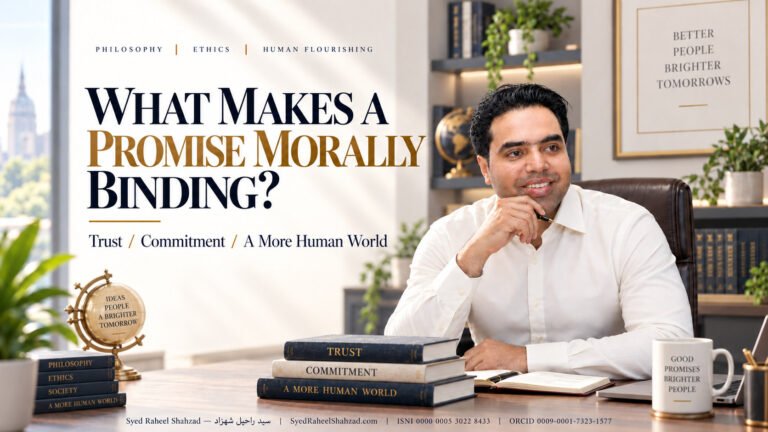 Syed Raheel Shahzad on Kant, Aristotle, promises, commitment, moral obligation, reliability and trust