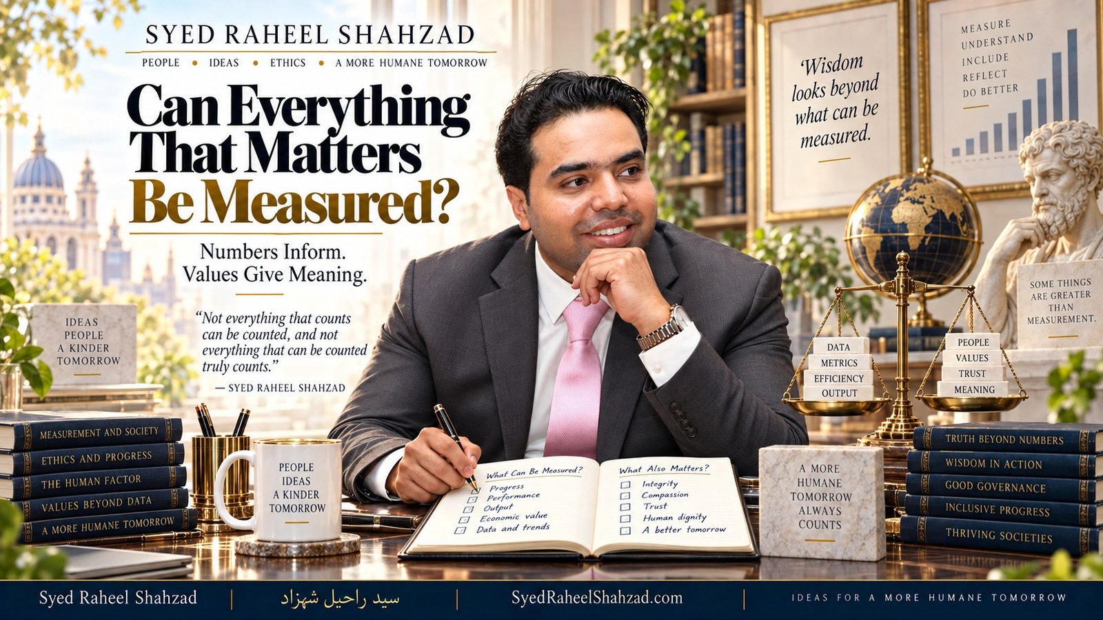 Syed Raheel Shahzad exploring measurement, human value, evidence, proxy metrics, judgment and the limits of quantification